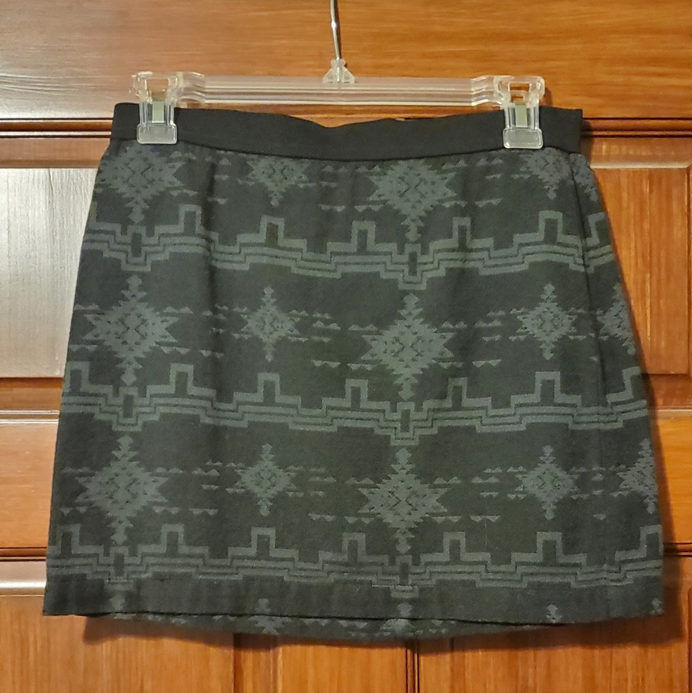 Tribal Print Mini Skirt